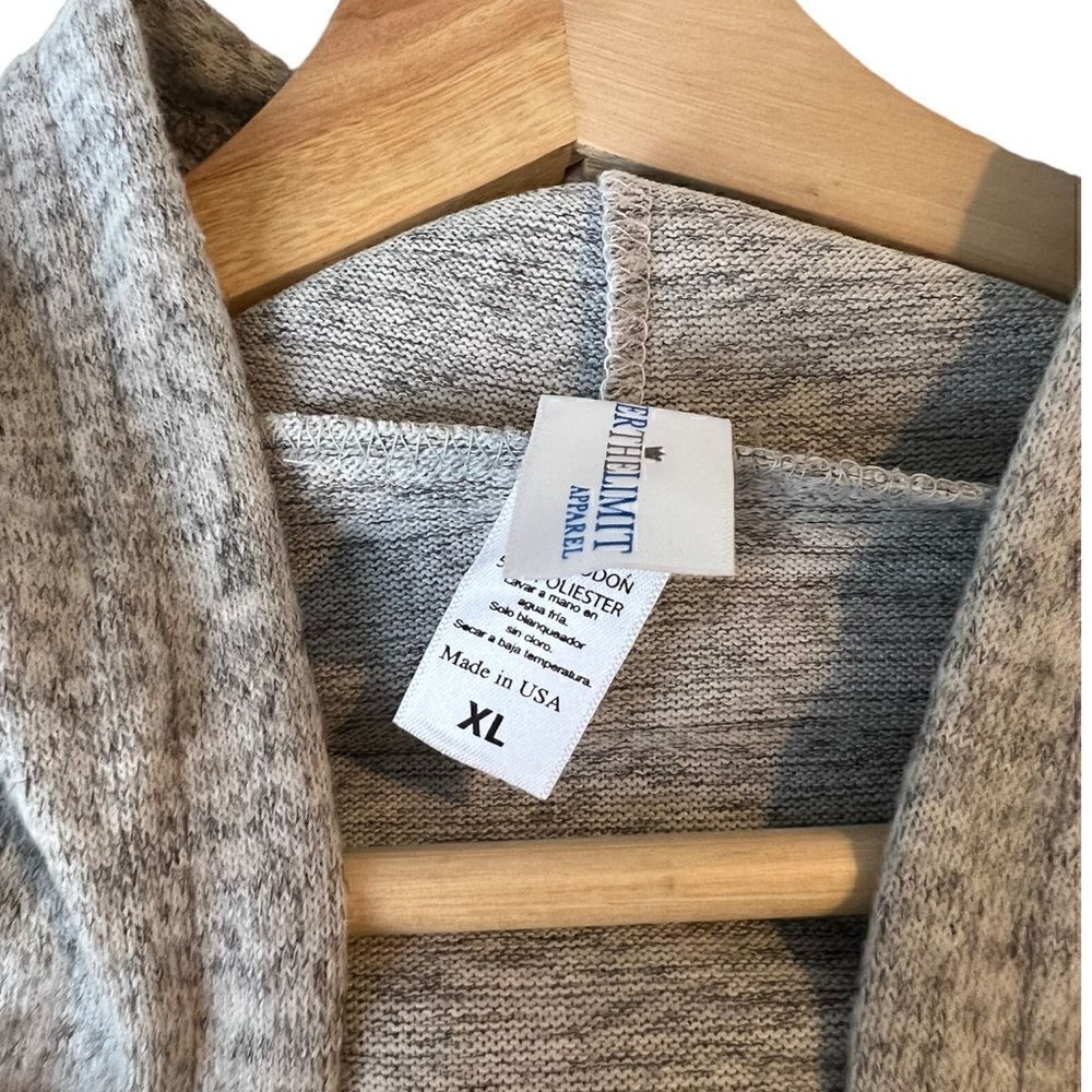 New Over The Limit Apparel Heather Gray Cropped Hooded Lightweight Sweatshirt - Picture 3 of 10